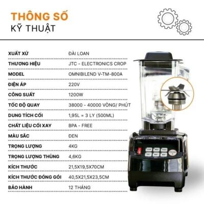 Máy xay sinh tố Omniblend V TM 800A